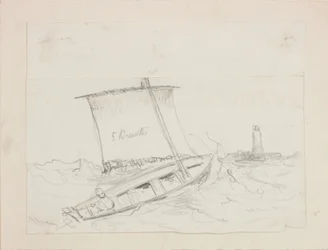 Lighthouse, and Figure in a Boat